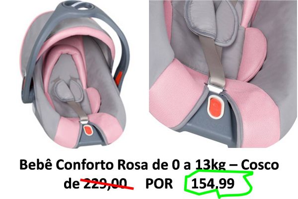 Bebê Conforto Rosa de 0 a 13kg - Cosco